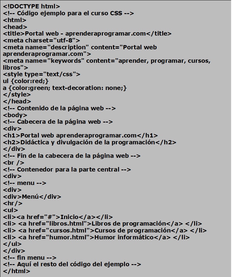 Estructura Html con CSS